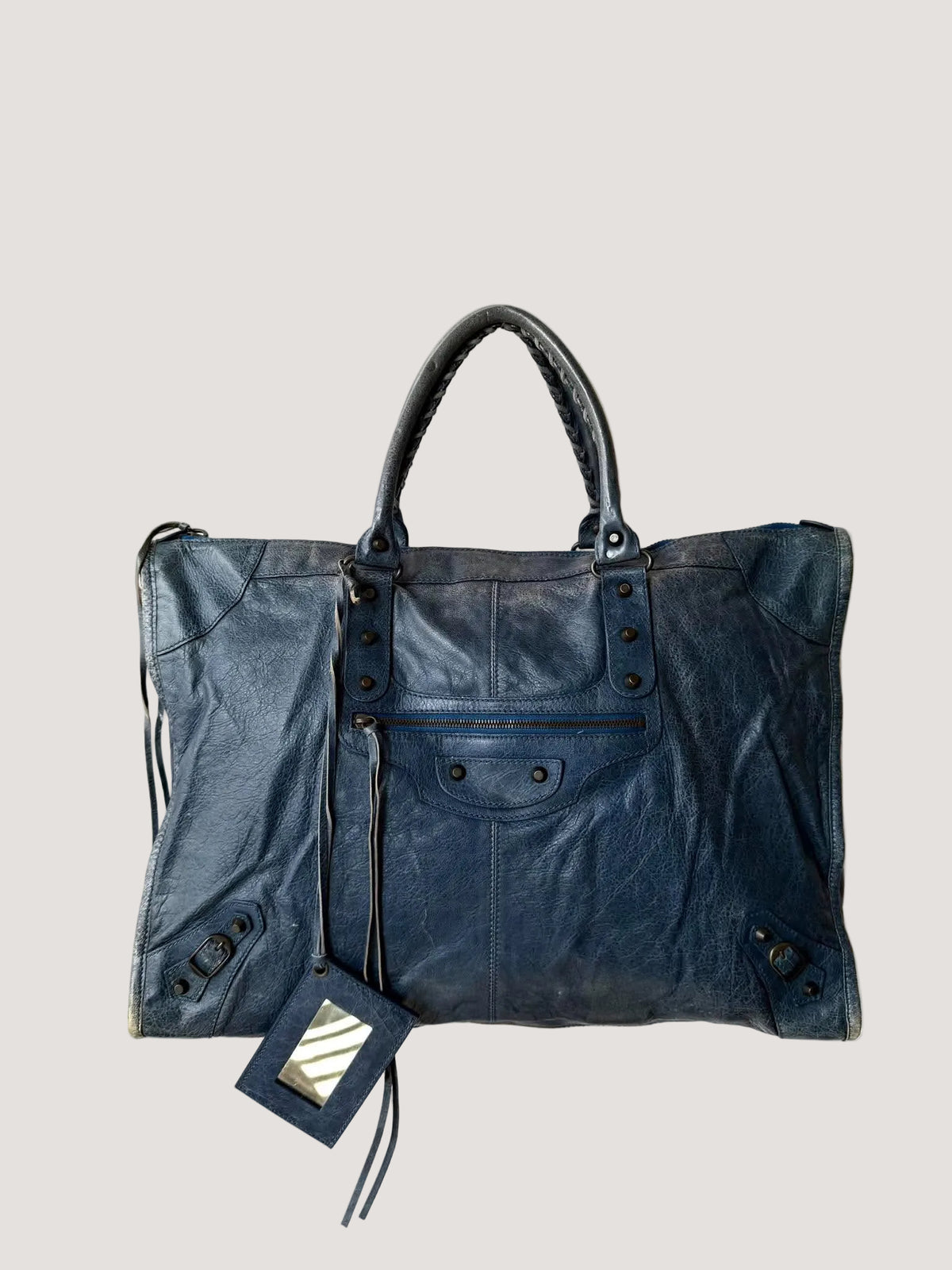2000’s Balenciaga Navy Blue XL Weekender Bag