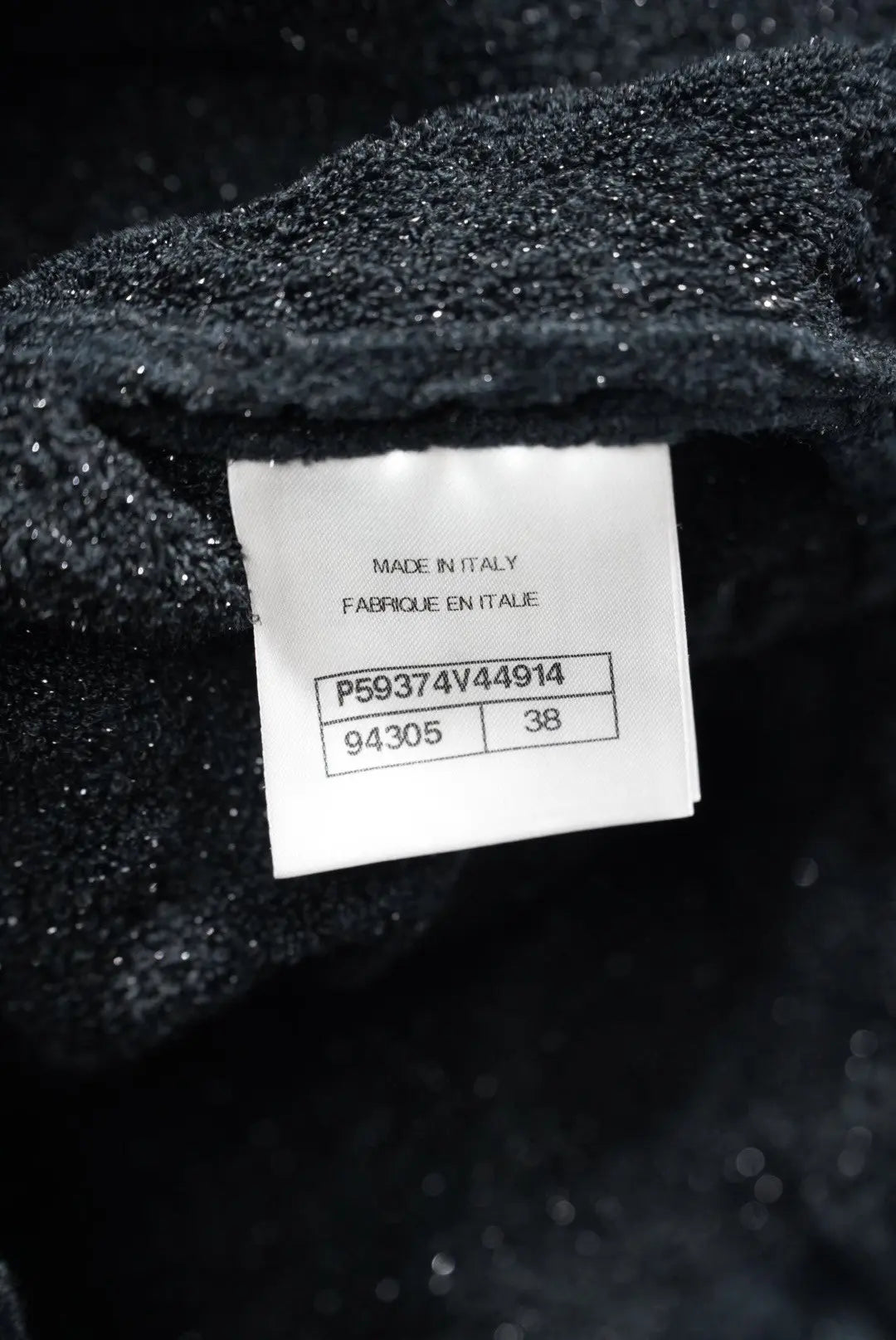 Chanel Black Terry Velour Jacket Camellia Flower