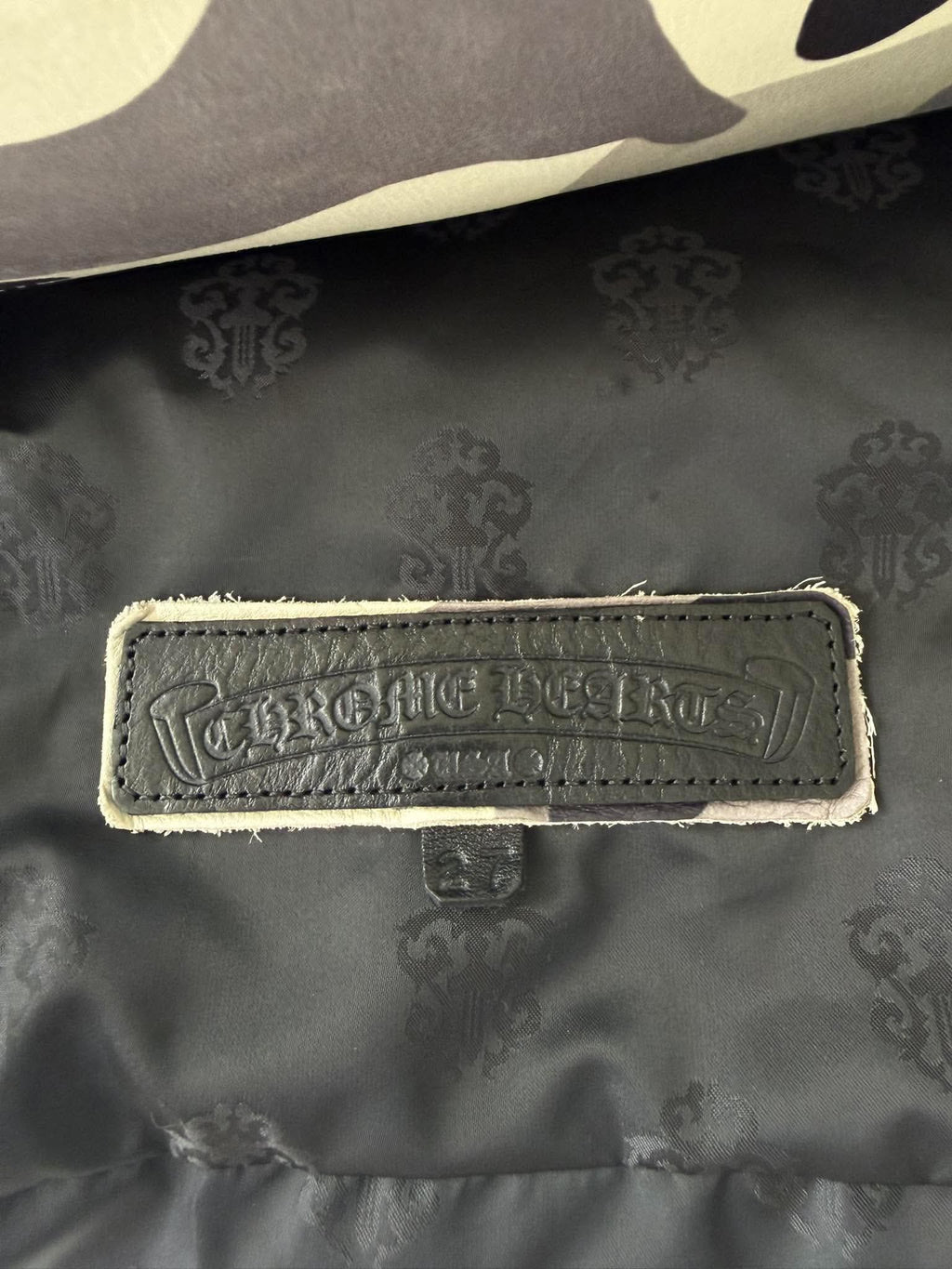 Chrome Hearts Plug CH Plus Camouflage Leather Shoulder Bag