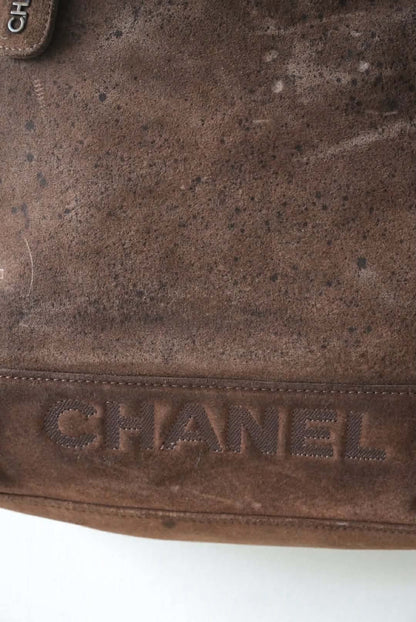 Vintage Chanel Suede Brown Bag