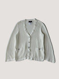 Chanel Silver-Tone Coco Mark Buttons Cardigan