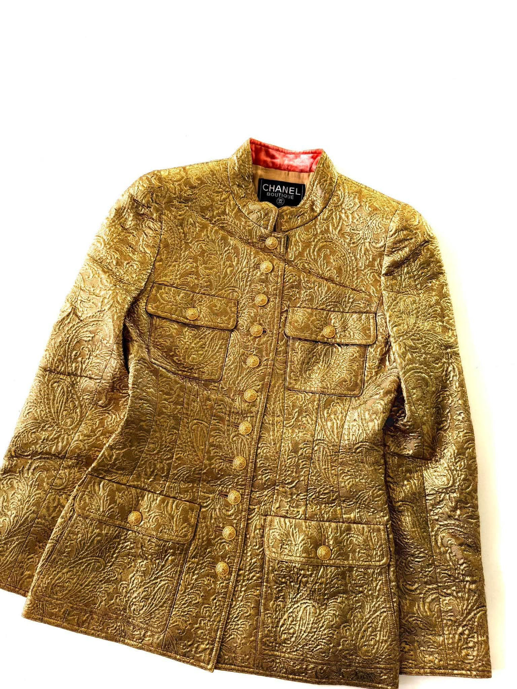 Chanel Boutique F/W1996 Gold Brocade "Mughal" Set