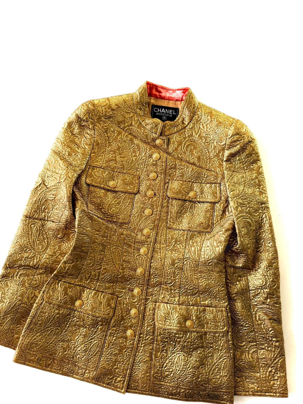 Chanel Boutique F/W1996 Gold Brocade "Mughal" Set