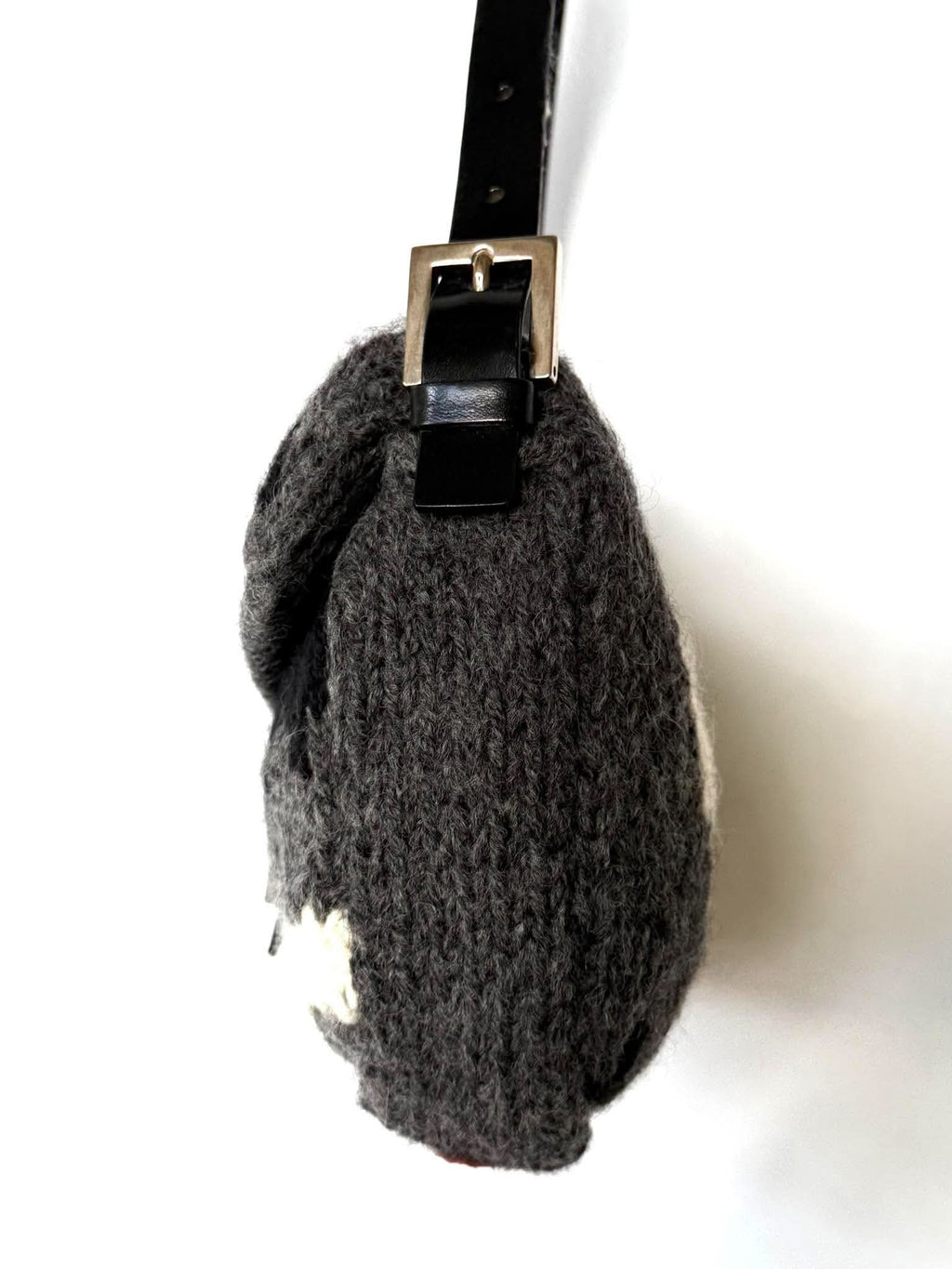 Vintage Fendi F/W1999 Wool Knit Baguette Bag