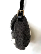 Vintage Fendi F/W1999 Wool Knit Baguette Bag