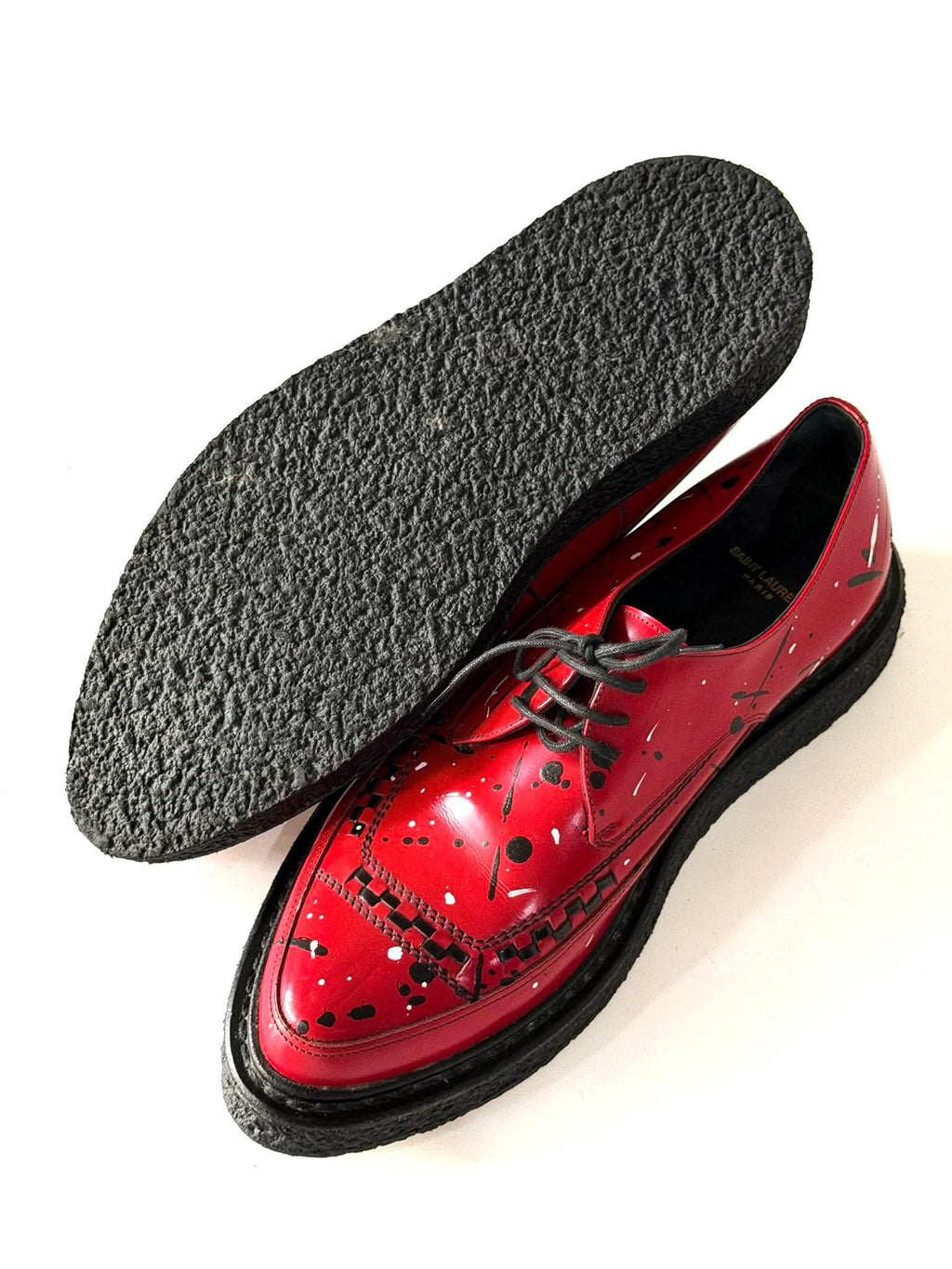 Saint Laurent Hedi Slimane A/W14 Splatter Paint Creepers