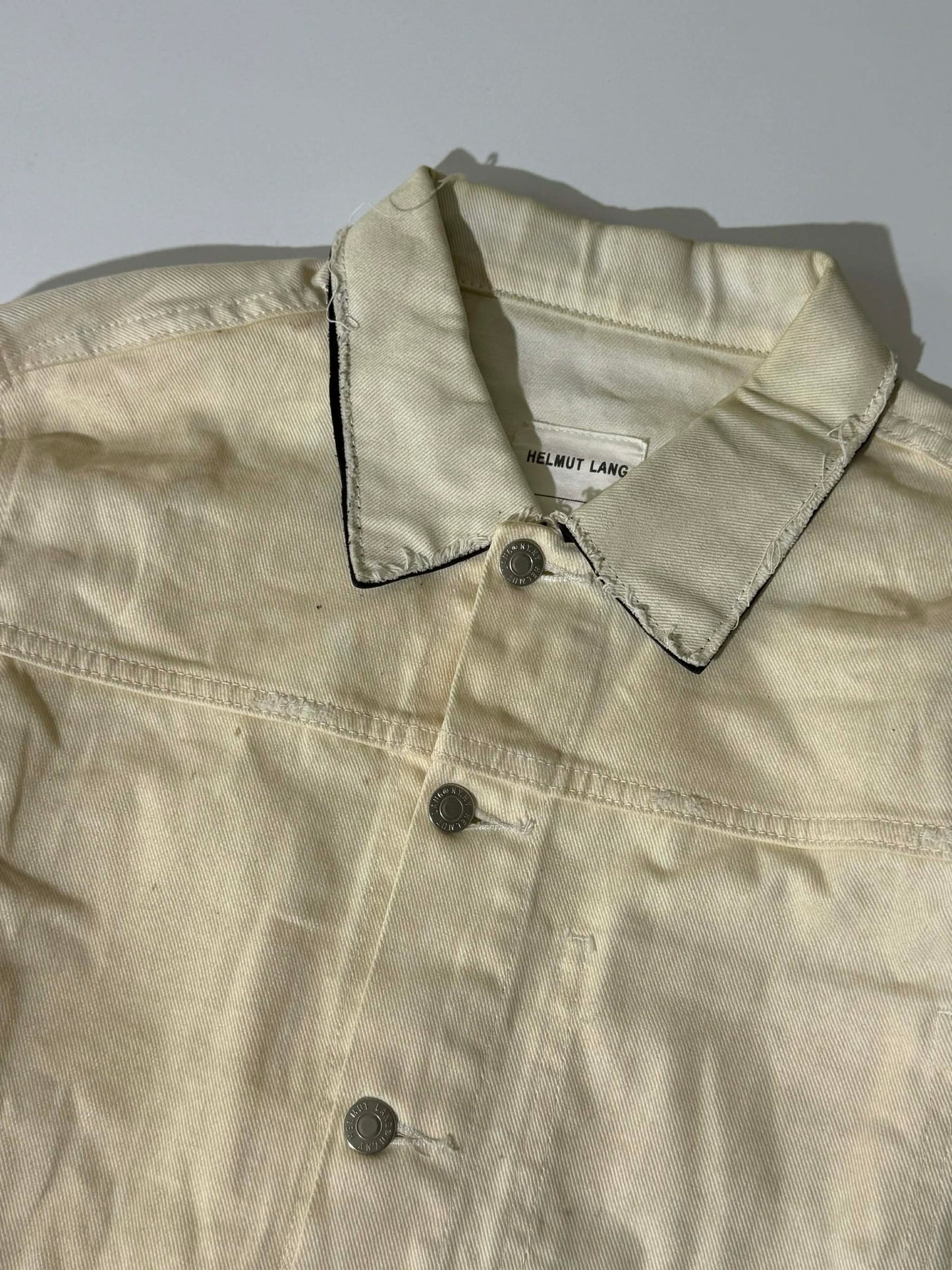 Helmut Lang 2003SS Leather Sleeve Denim Jacket