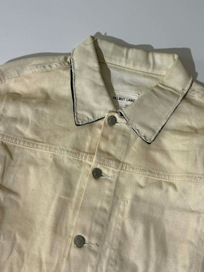 Helmut Lang 2003SS Leather Sleeve Denim Jacket