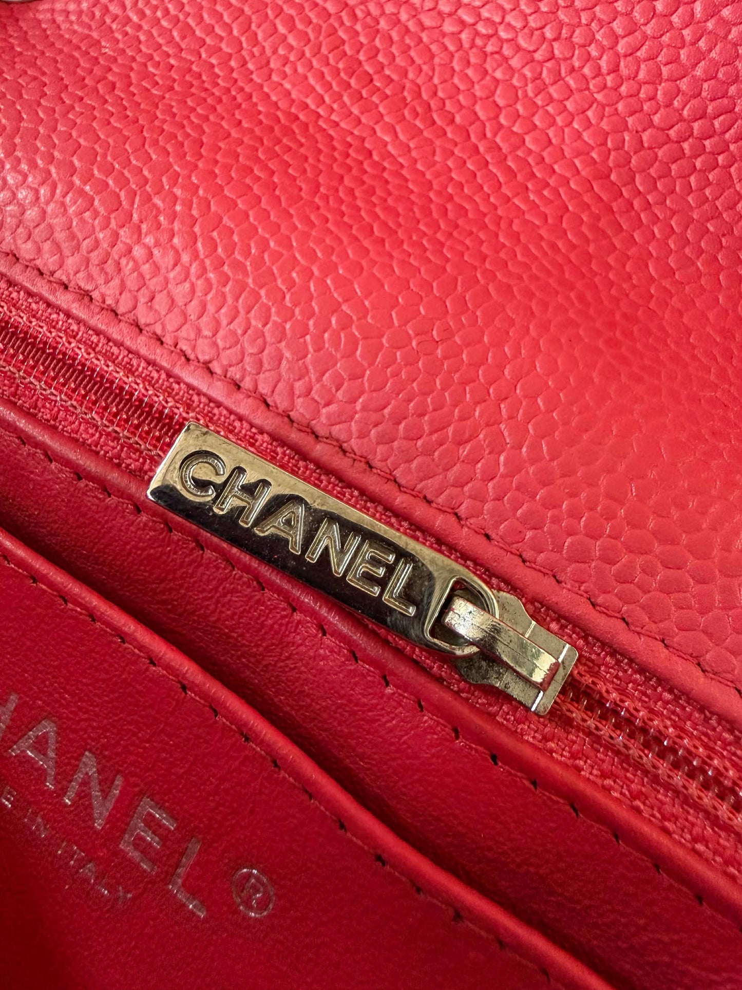 Chanel Pink Quilted Caviar Mini Classic Single Flap Bag