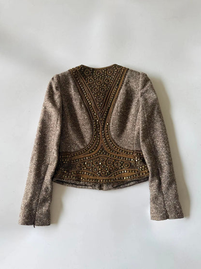 Documented & Rare Alexander McQueen F/W2004 Embellished Tweed Suit