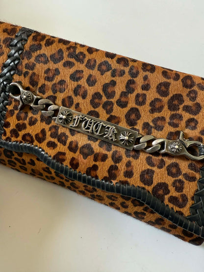 RARE Chrome Hearts Leopard Pony Hair “Fuck you” Clutch Bag