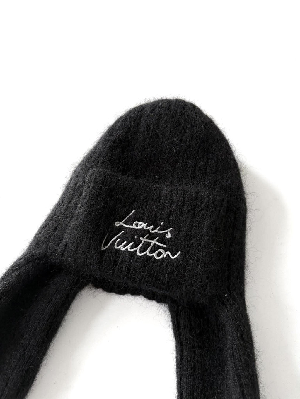 Louis Vuitton Black Script Mohair Bennie