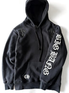 Vintage Chrome Hearts x Big Bang Leather Cross Patch Hoodie