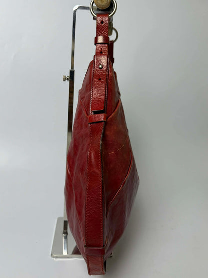 Yves Saint Laurent Red Leather Mombasa Hobo Bag