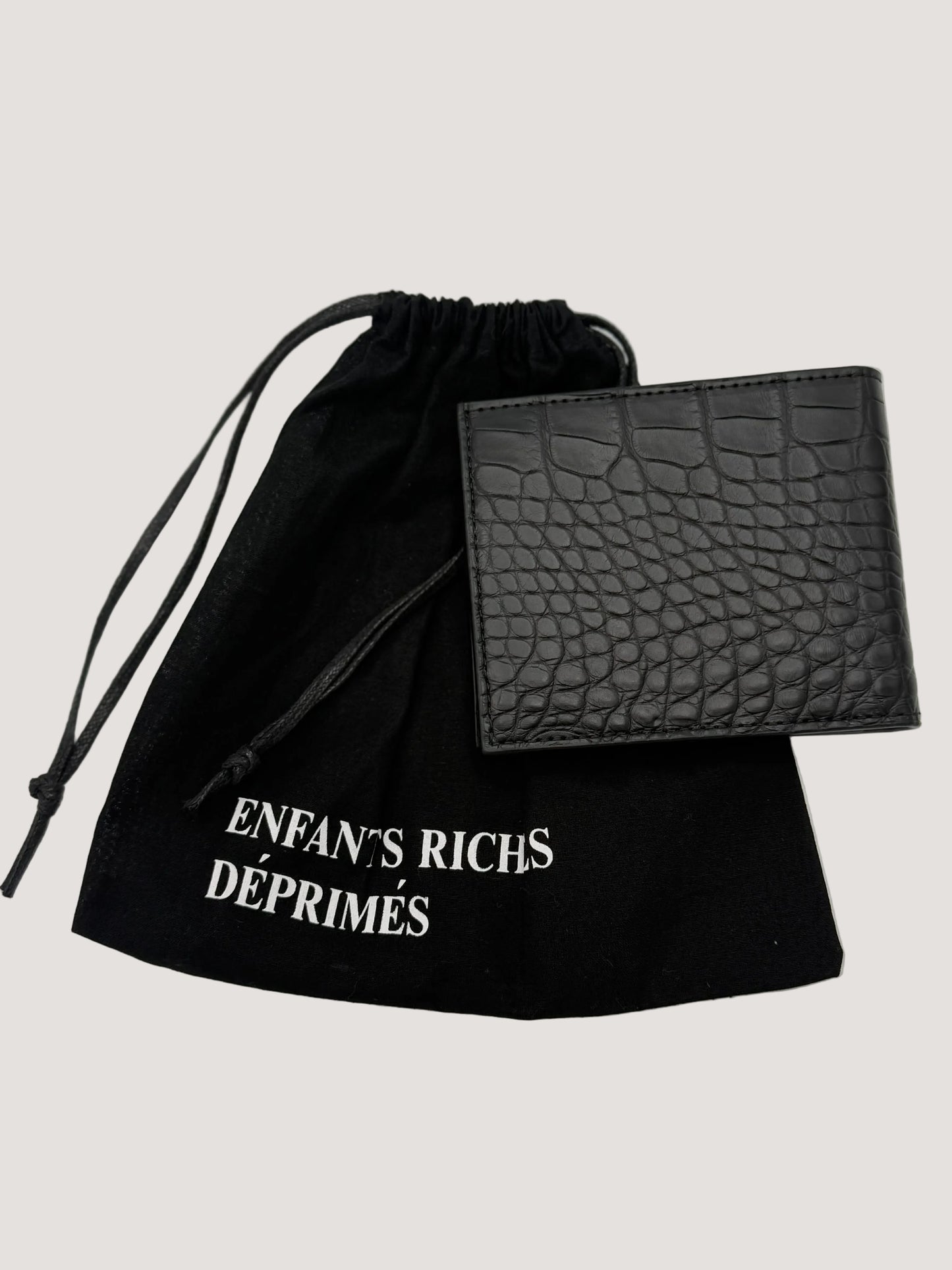 Enfants Riches Déprimés Iron Cross Crocodile Leather Wallet