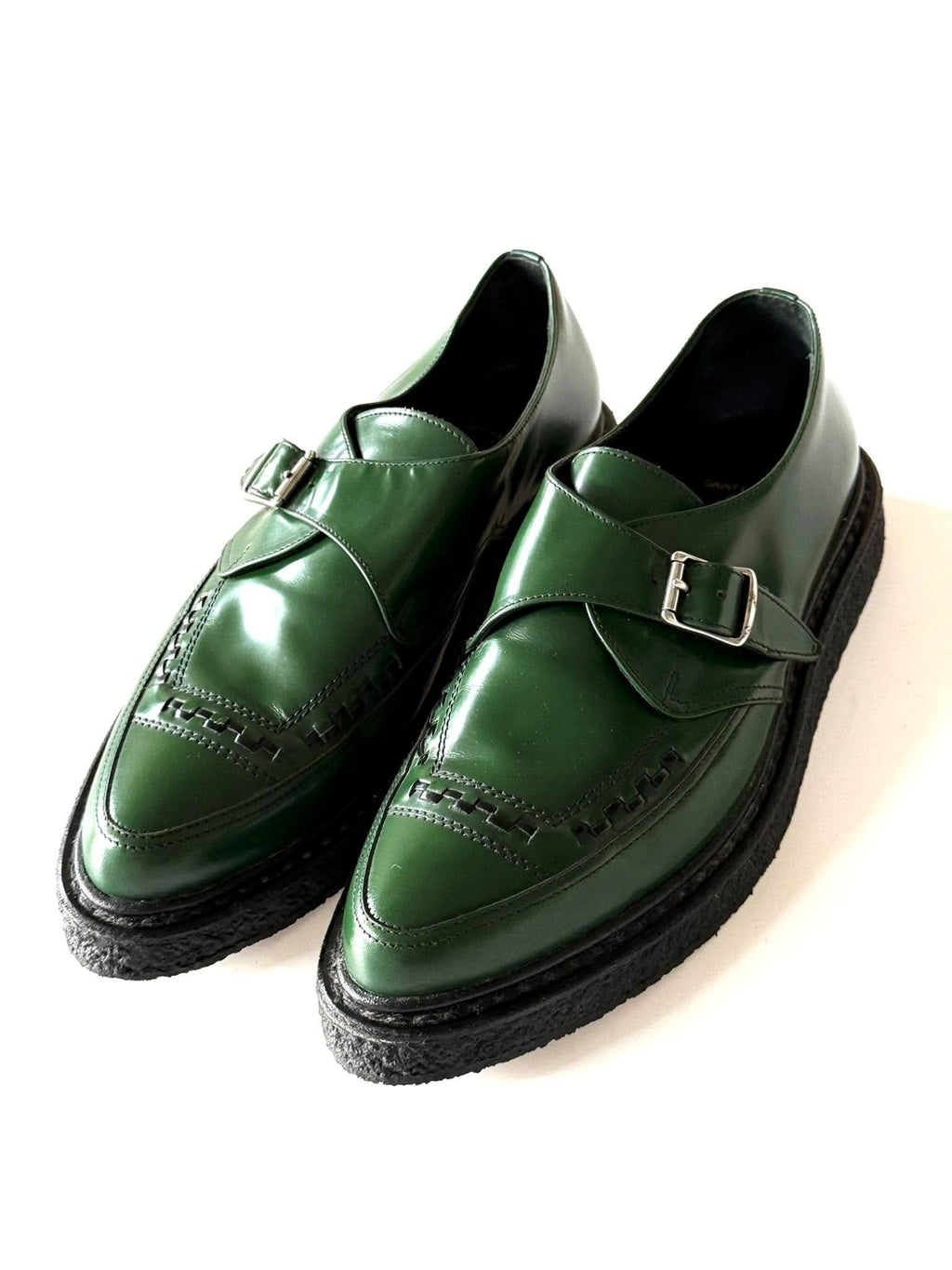 Saint Laurent by Hedi Slimane F/W2014 Green Monk Creeper